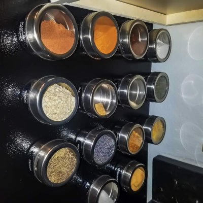 RV Kitchen Storage - Magnetic Spice Tins